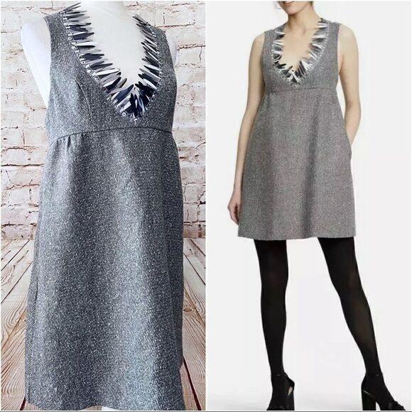 Anna Sui target tweed fringe sequin mini dress - Picture 1 of 11